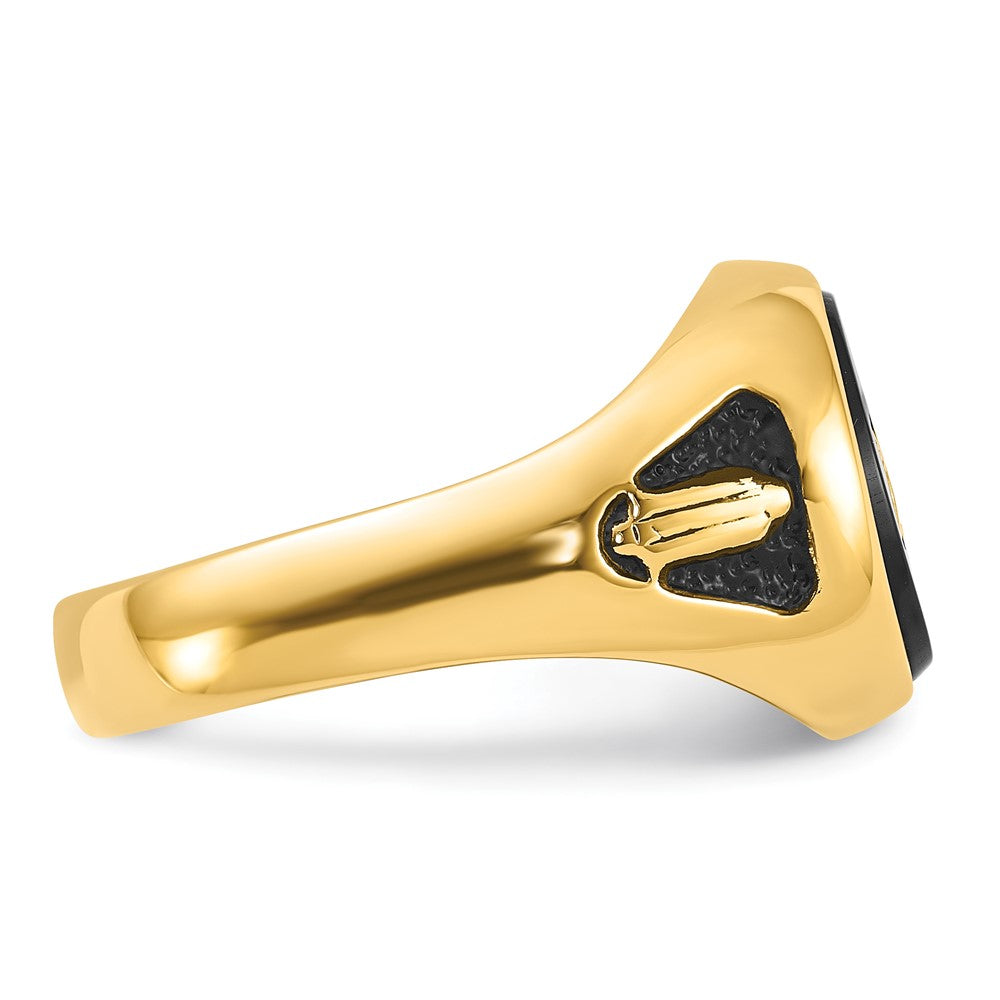 Solid 14k Yellow Gold Men's Masonic Ring