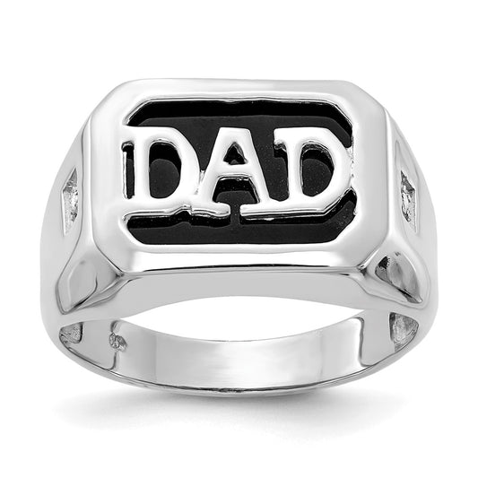 14k White Gold AA Real Diamond men's ring