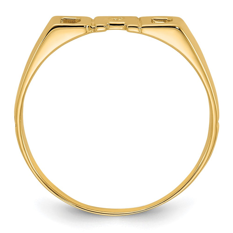14K Yellow Gold AA Real Diamond men's ring