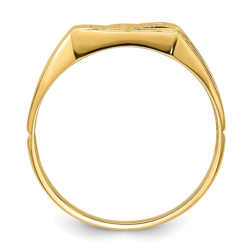 Men's DAD Father's Day Natural Diamond Ring in 14K Yellow Gold