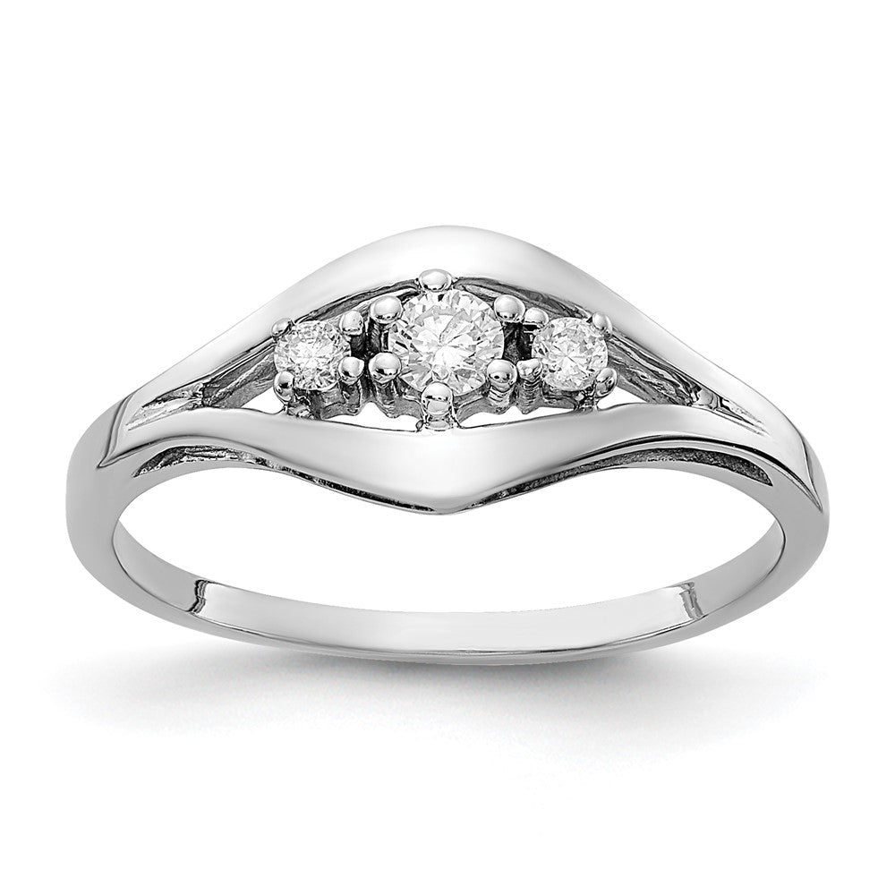 14k White Gold A Real Diamond ring