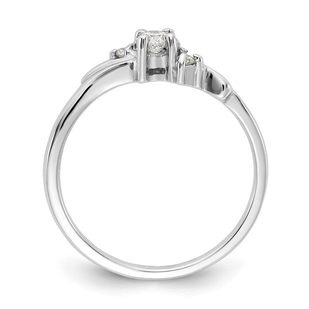 14k White Gold AAA Real Diamond ring