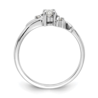 14k White Gold AAA Real Diamond ring