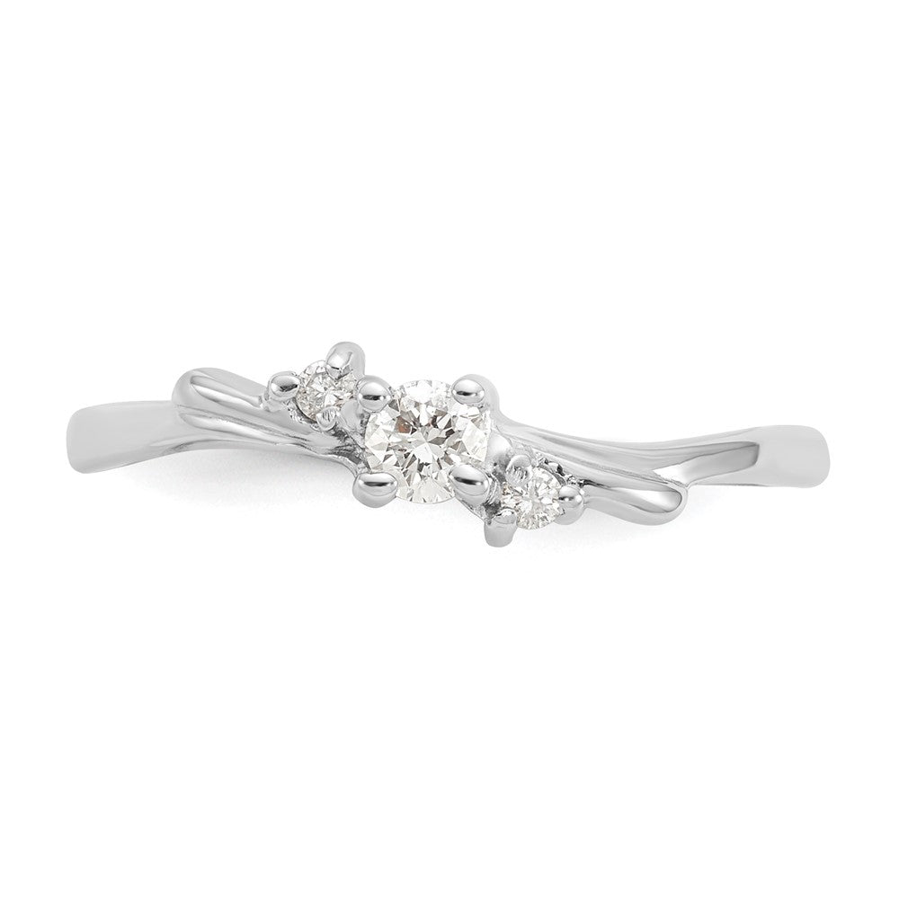 14k White Gold AAA Real Diamond ring