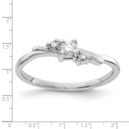 14k White Gold AAA Real Diamond ring