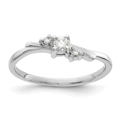 14k White Gold AAA Real Diamond ring