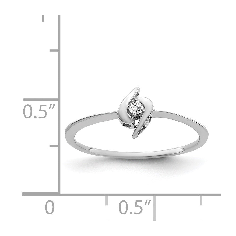 14k White Gold AAA Real Diamond ring