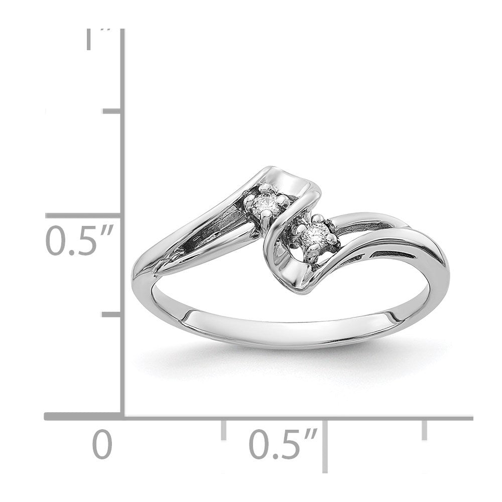 14k White Gold AA Real Diamond ring