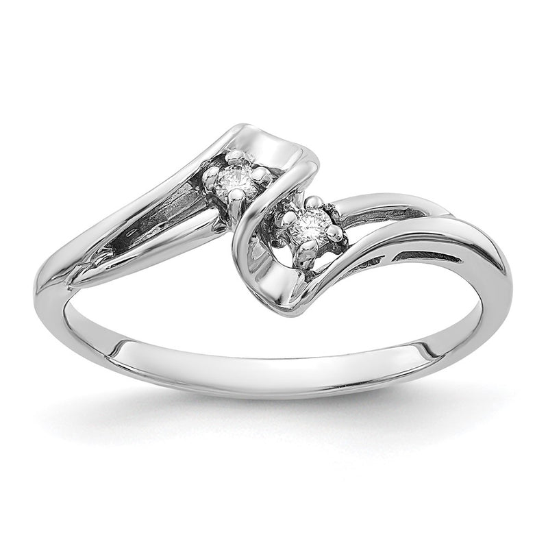 14k White Gold AA Real Diamond ring