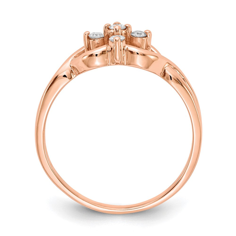 14k Rose Gold VS Real Diamond ring