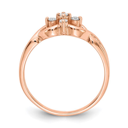 14k Rose Gold VS Real Diamond ring