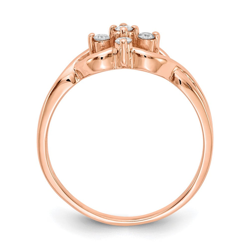 14k Rose Gold VS Real Diamond ring