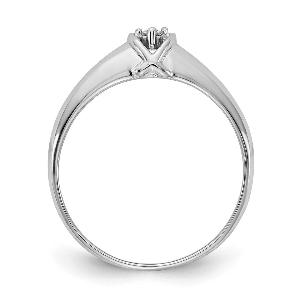 14k White Gold AA Real Diamond ring