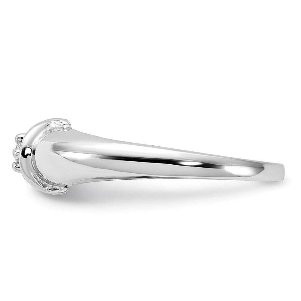 14k White Gold AA Real Diamond ring
