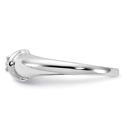 14k White Gold AA Real Diamond ring