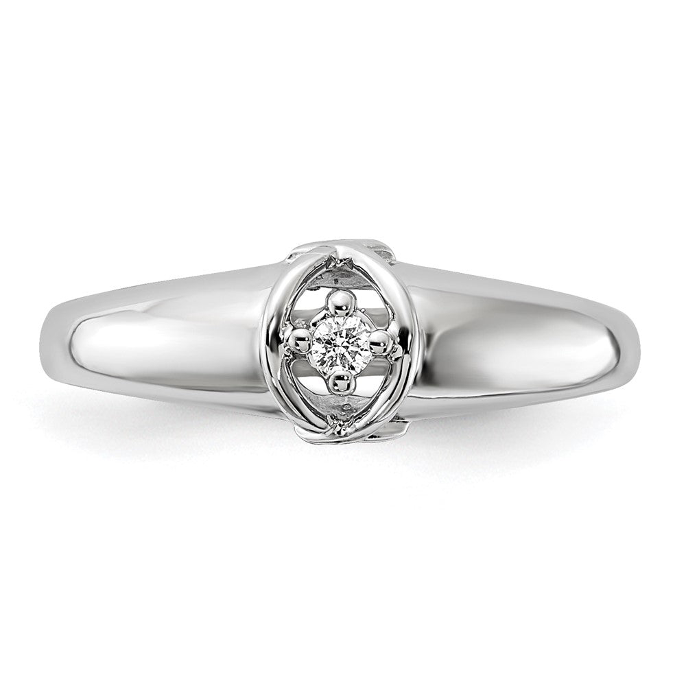 14k White Gold AA Real Diamond ring