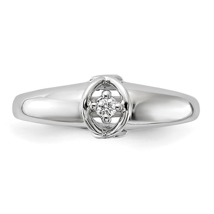 14k White Gold AA Real Diamond ring