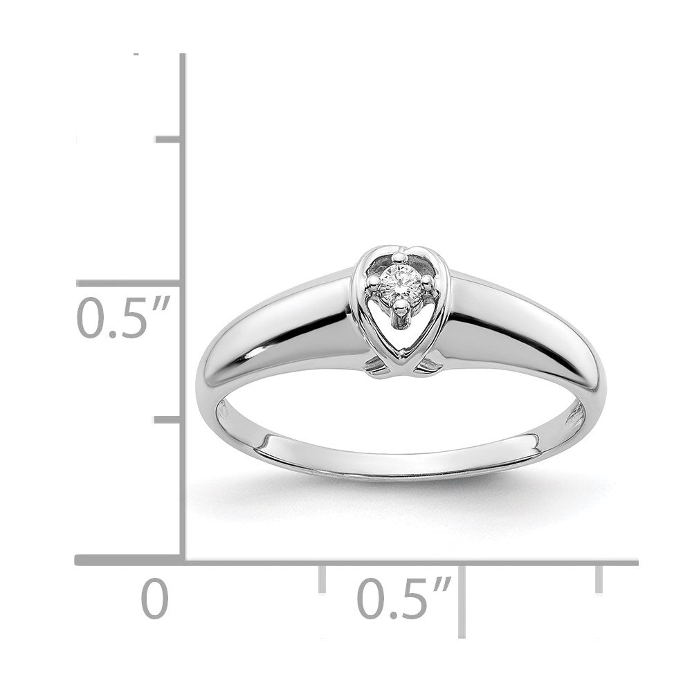14k White Gold AA Real Diamond ring