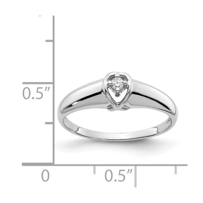 14k White Gold AA Real Diamond ring