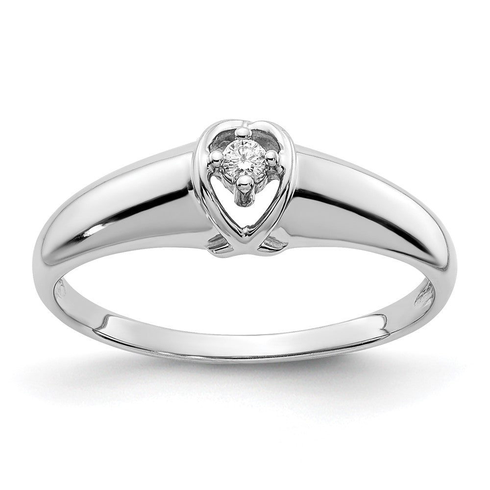 14k White Gold AA Real Diamond ring