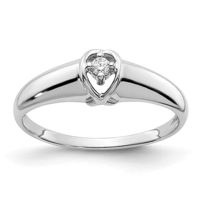 14k White Gold AA Real Diamond ring