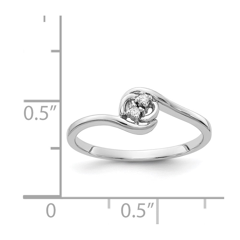 14k White Gold AA Real Diamond ring