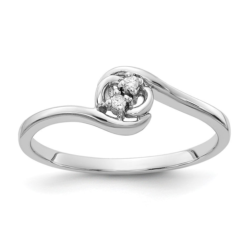 14k White Gold AA Real Diamond ring
