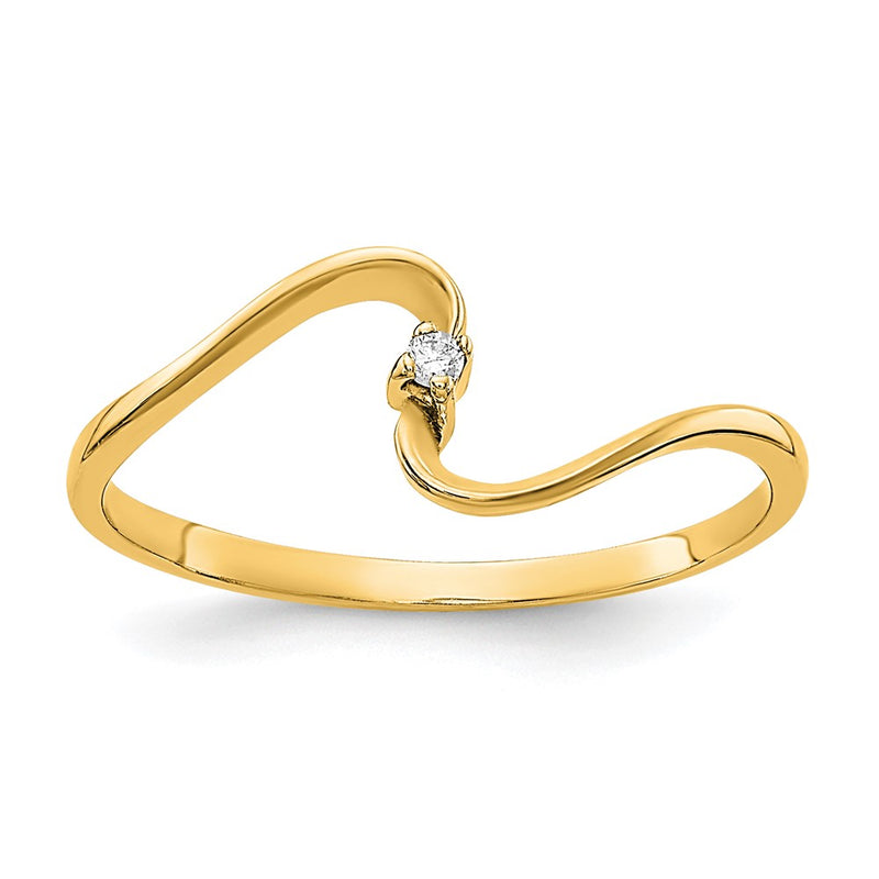 14K Yellow Gold VS Real Diamond ring