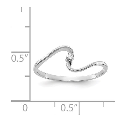 14k White Gold A Real Diamond ring