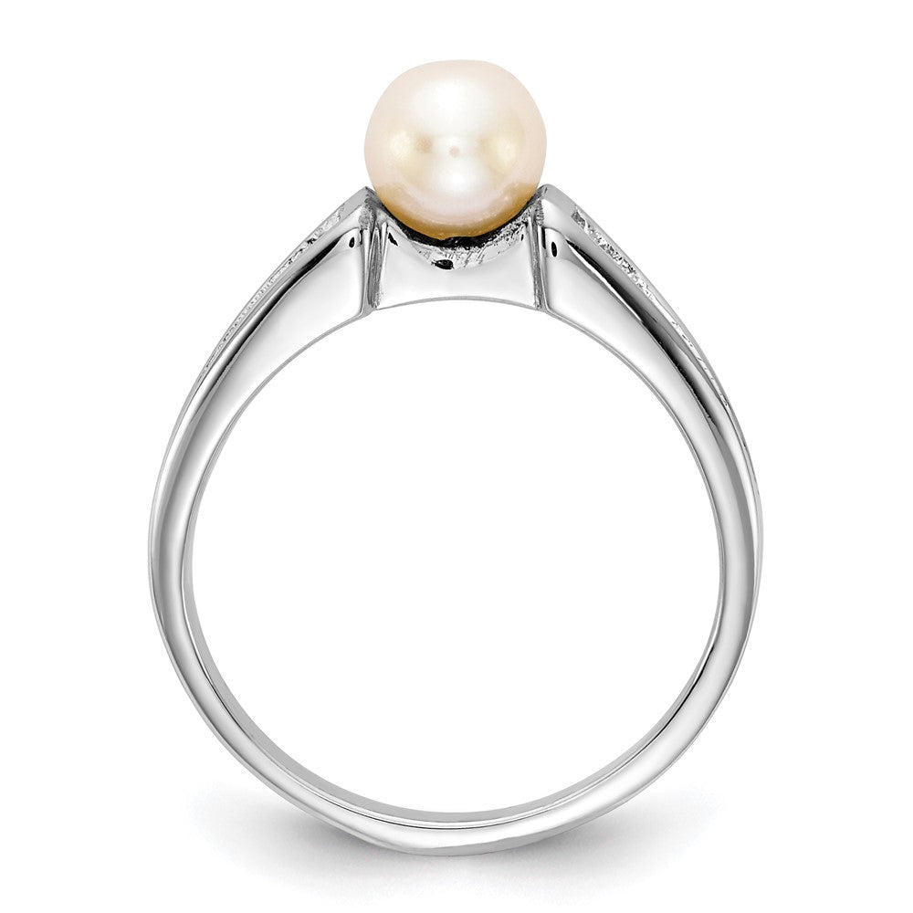 14k White Gold FW Cultured Pearl Ring