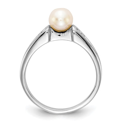 14k White Gold FW Cultured Pearl Ring