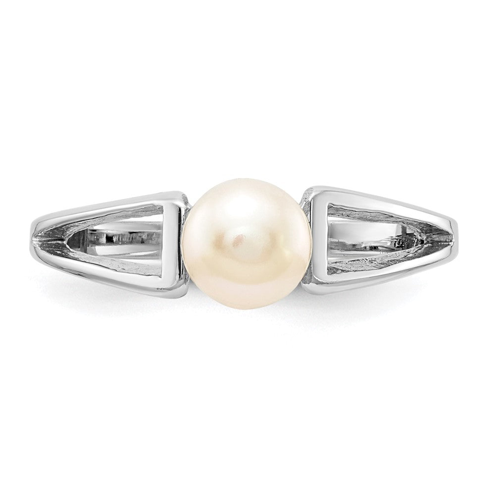 14k White Gold FW Cultured Pearl Ring