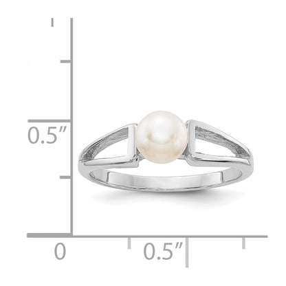 14k White Gold FW Cultured Pearl Ring