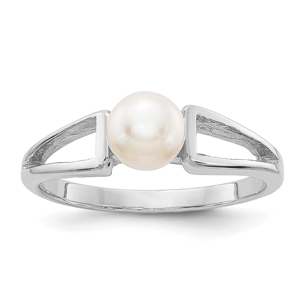 14k White Gold FW Cultured Pearl Ring