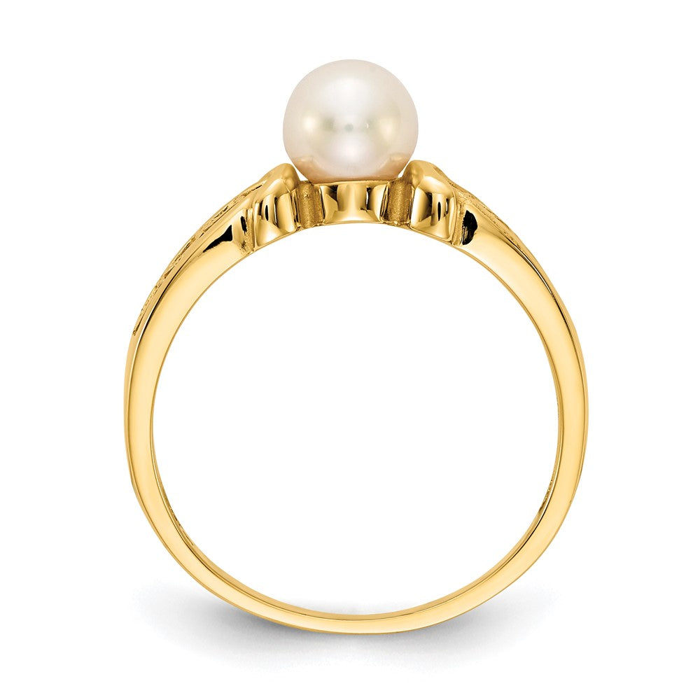 14K Yellow Gold FW Cultured Pearl ring