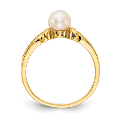 14K Yellow Gold FW Cultured Pearl ring