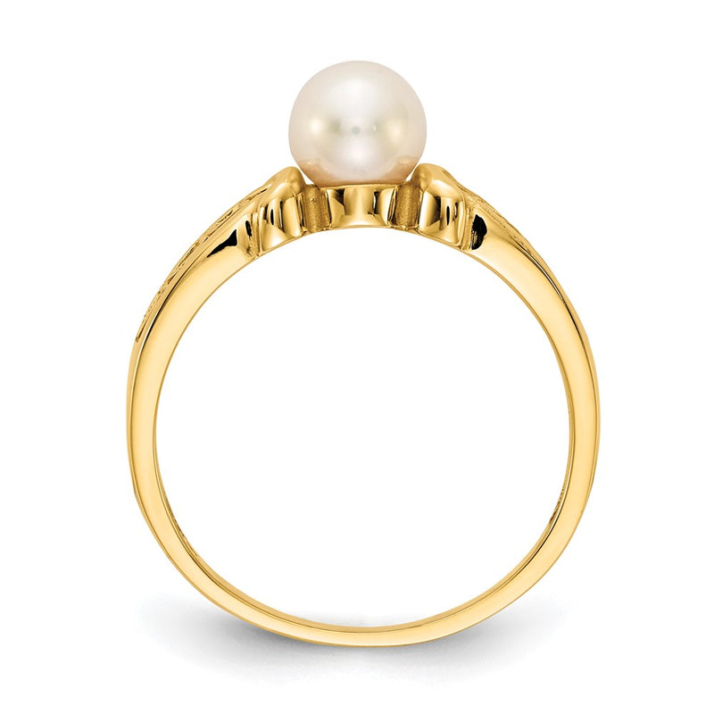 14K Yellow Gold FW Cultured Pearl ring