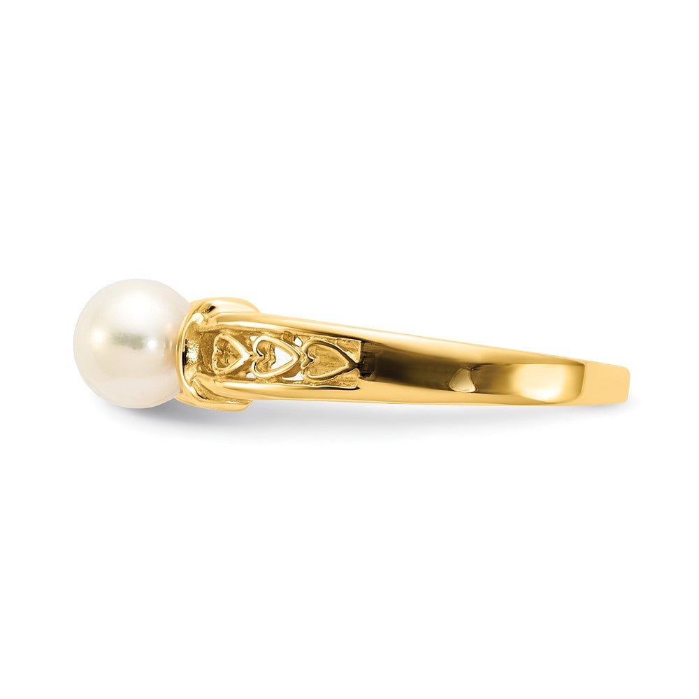 14K Yellow Gold FW Cultured Pearl ring