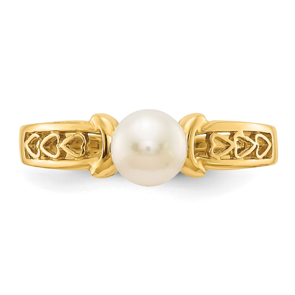 14K Yellow Gold FW Cultured Pearl ring