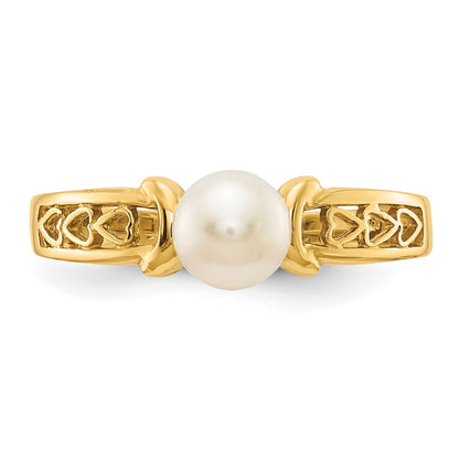 14K Yellow Gold FW Cultured Pearl ring