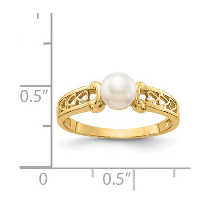14K Yellow Gold FW Cultured Pearl ring