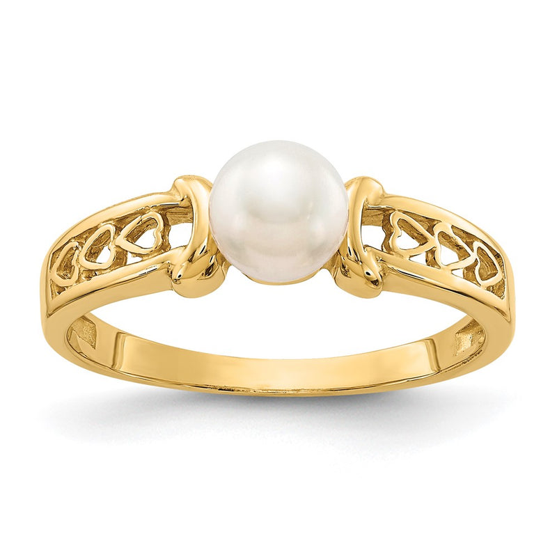 14K Yellow Gold FW Cultured Pearl ring