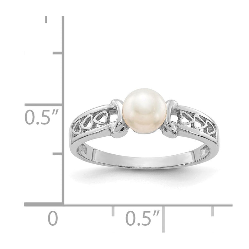 14k White Gold FW Cultured Pearl ring