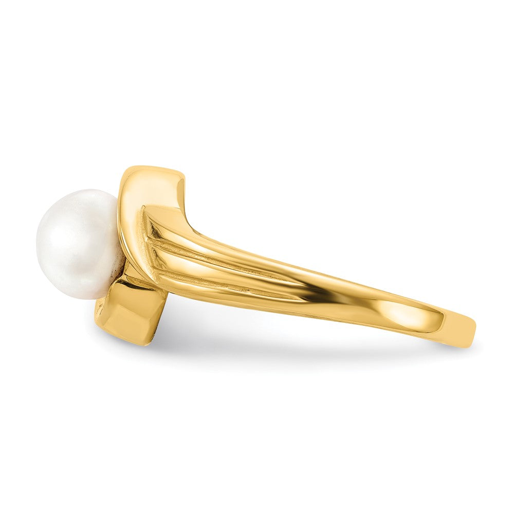 14K Yellow Gold FW Cultured Pearl Ring