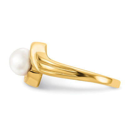 14K Yellow Gold FW Cultured Pearl Ring