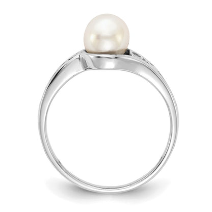 14k White Gold FW Cultured Pearl FW Cultured Pearl ring