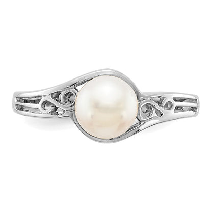 14k White Gold FW Cultured Pearl FW Cultured Pearl ring
