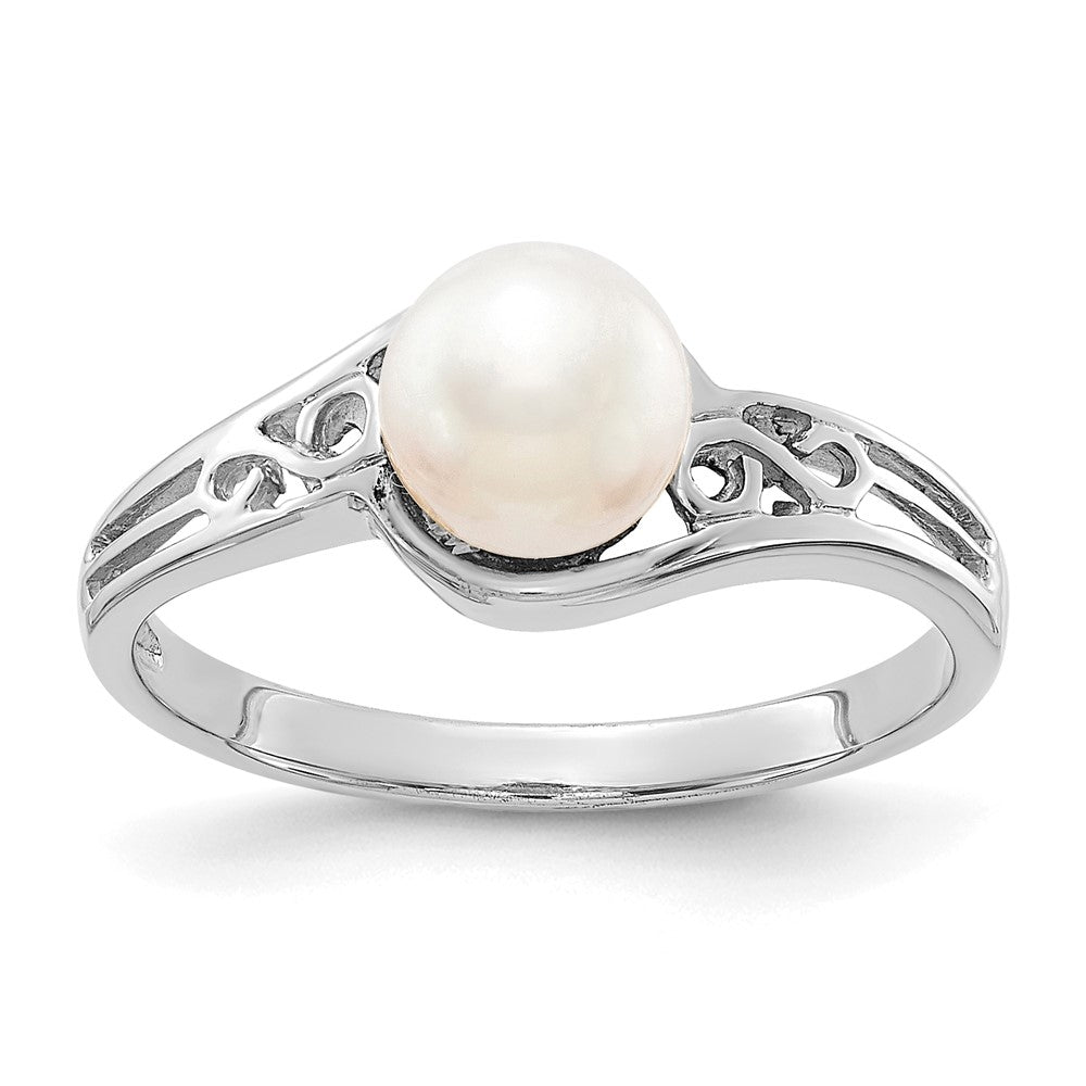 14k White Gold FW Cultured Pearl FW Cultured Pearl ring