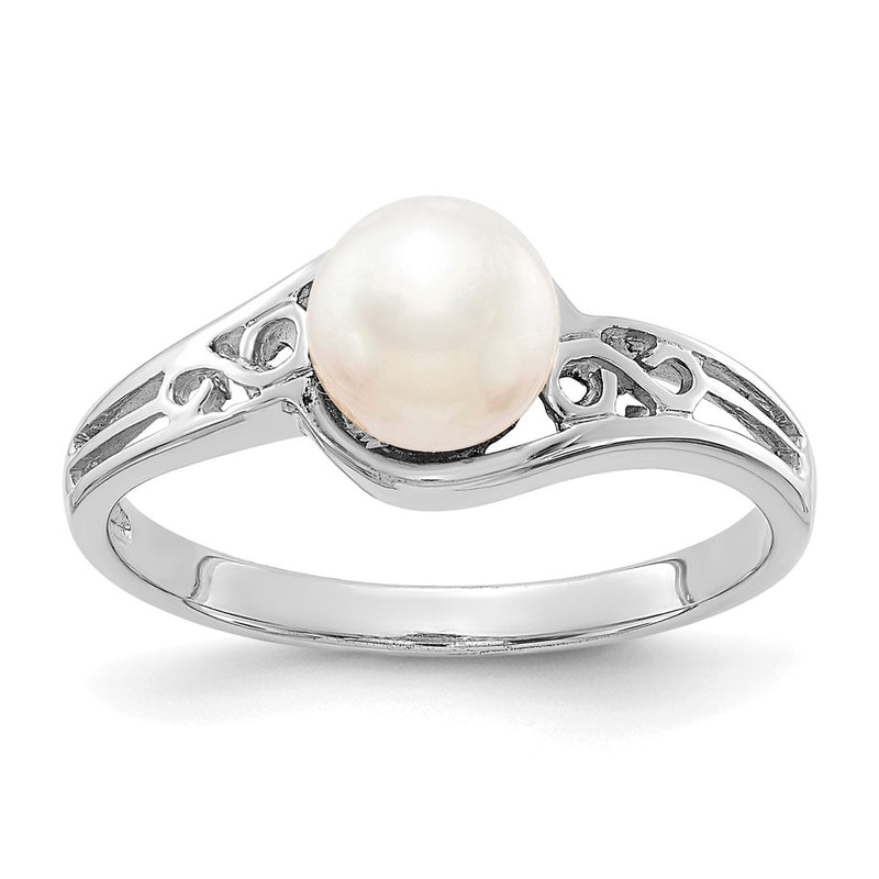 14k White Gold FW Cultured Pearl FW Cultured Pearl ring