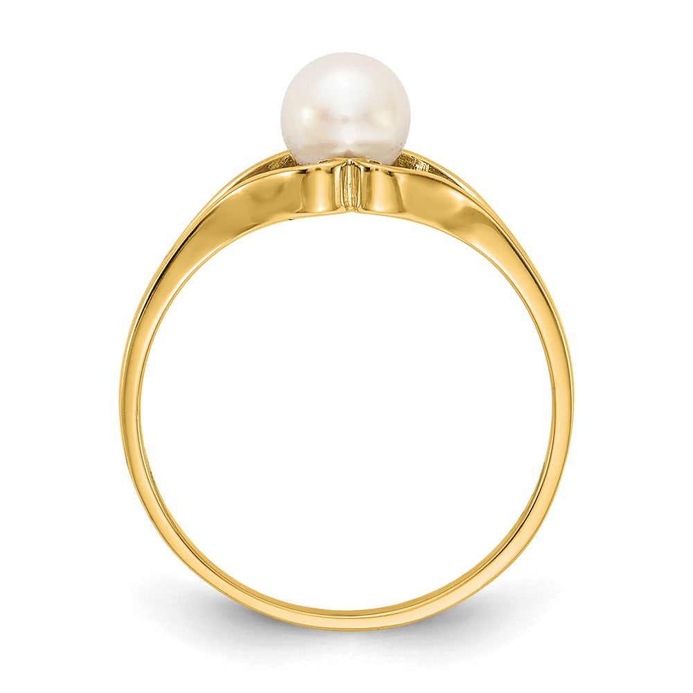 14K Yellow Gold FW Cultured Pearl Ring